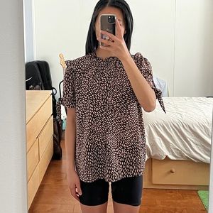 Who What Wear Printed Blouse